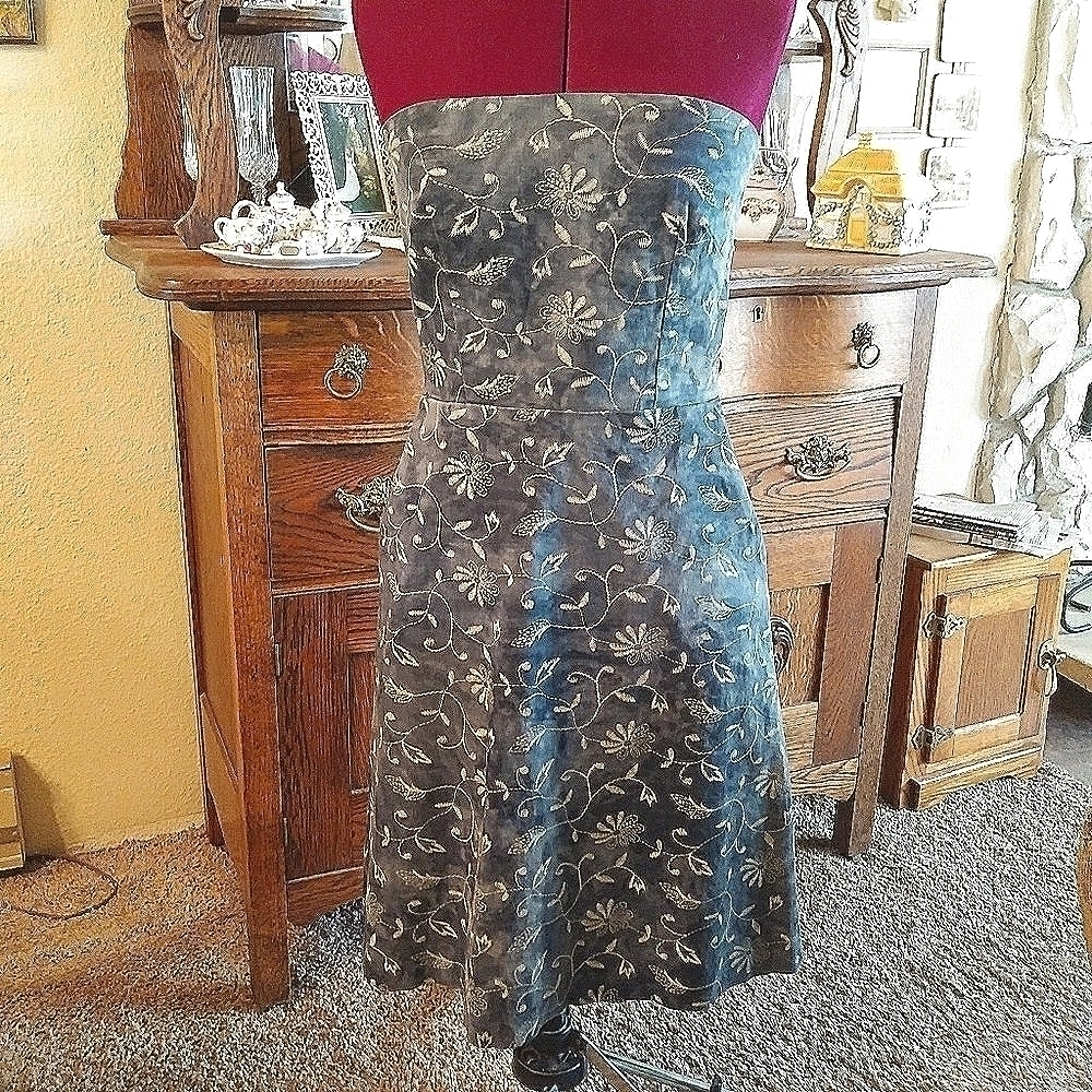 Zinc Strapless Denim Like Summer Dress